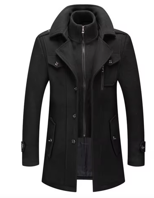 Abrigo de invierno Peaky Blinders | Gabardina de lujo con doble cuello para hombre