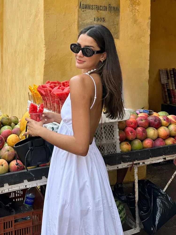 VESTIDO SASHA™ - VESTIDO BLANCO SIN ESPALDA