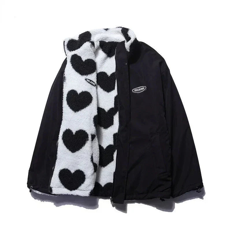Chaqueta suave reversible con corazón Silamoda