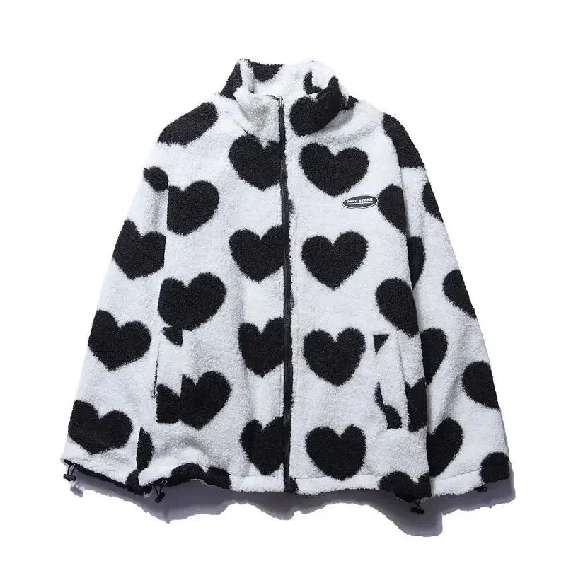 Chaqueta suave reversible con corazón Silamoda