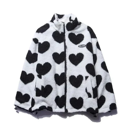 Chaqueta suave reversible con corazón Silamoda